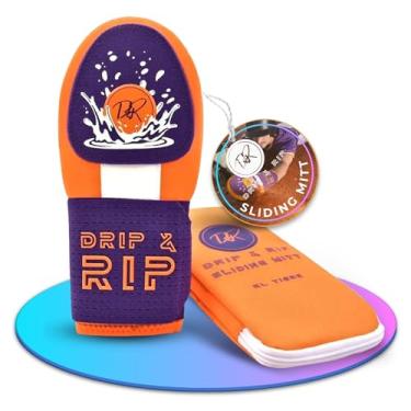Imagem de Drip & Rip Luva deslizante juvenil para beisebol e softball, design de tapete deslizante de sorvete com proteção para as mãos - Base de corrida, respirável, durável, ambidestro (El Tigre) - Para