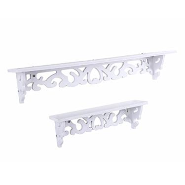 Imagem de Ymiko Prateleiras Flutuantes para Parede, Prateleiras de Parede Montadas Em Perfuradas 35 * 8 * 11 Cm de Decoração para Sala de Estar, Sala de Cama, Fundo de TV