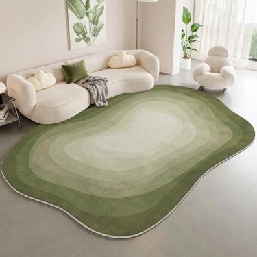 Imagem de Decoração de sala de estar, carpete gradiente, formato irregular, tapetes para quarto, pelúcia grossa, sala de estar, casa, tapete macio e fofo (200x250 cm/G)