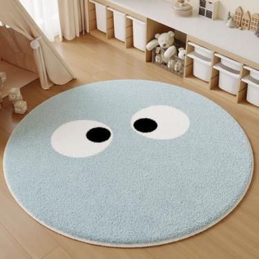Imagem de Tapetes para sala de estar, casa, tapete macio e fofo, redondo, decoração de quarto, cor sólida, tapete de estudo grosso (300x300 cm/D)