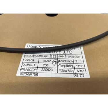 Imagem de 1 Metro Termo Retratil Ø 6mm Preto