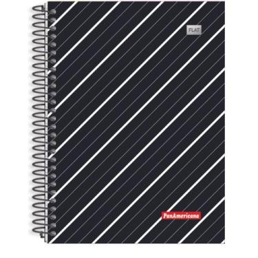Imagem de Caderno Capa Dura Flat 80 Folhas 1 Matérias Espiral - PanAmericana, Fl