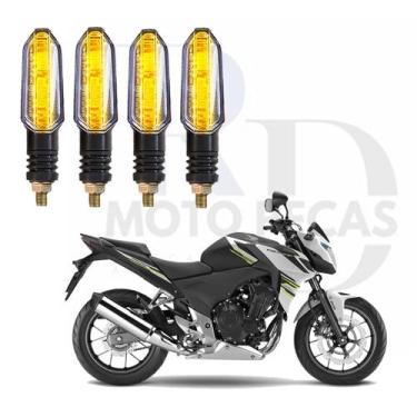 Imagem de Kit Seta para Moto Honda CB 500F Pisca Led Universal P50 12V Esportivo