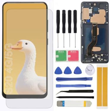 Imagem de Substituição de tela para Samsung Galaxy S20 5G SM-G981 SM-G981F SM-G981U1 15.7 cm Display LCD Touch Screen Digitalizador com moldura de ferramentas de reparo
