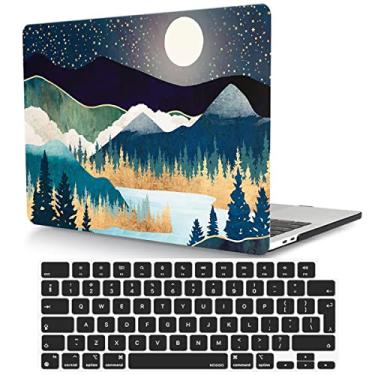 Imagem de Capa rígida compatível com MacBook Air de 13,6 polegadas modelo A2681 M2 Chip 2022, capa protetora de plástico leve e capa de teclado para Air de 13,6 polegadas com tela de retina líquida, Moonlight