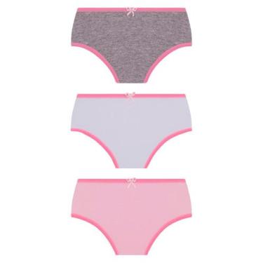 Imagem de Kit/3 Calcinha Lobinha Lupo 18101-089 kids Básica Algodão T. PP/G, M, 
