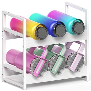 Imagem de Kssiaz Organizador de garrafa de água para copo Full Stanley de 1,134 g com alça, organizadores de despensa de cozinha e armazenamento para Owala Yeti simples e moderno, rack de vinho, suporte de 2