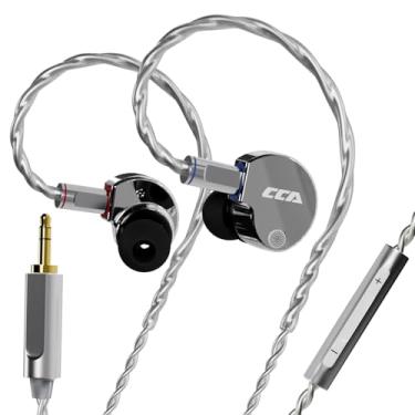 Imagem de CCA Fones de ouvido intra-auriculares Phoenix, driver dinâmico de ímã duplo IEM com som nítido de alta fidelidade e graves profundos, fones de ouvido profissionais de metal completo para músicos