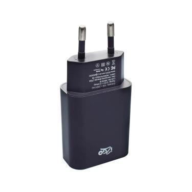 Imagem de Carregador de Parede I2GO com 2 Saídas USB Entrada 100-240V Saída 5V 2,4A Preto