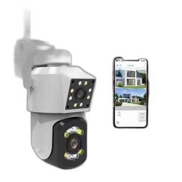 Imagem de Dupla Eficiência: Câmera Segurança Ip Wifi Duas Câmeras - Dk