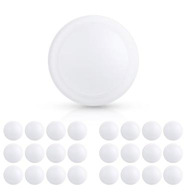 Imagem de ECOELER Luzes de disco LED de 5/6 polegadas, luz descendente de disco de montagem embutida regulável, 16,5 W, 1100 lm, branco quente de 3000 K, iluminação embutida de baixo perfil para quarto