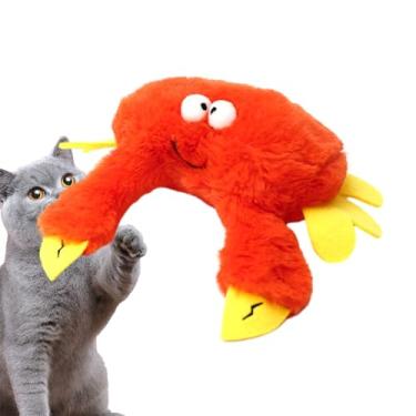 Imagem de Rrlihjgu Brinquedo de gato pássaro voador - Brinquedos Catnip para gatos internos,Brinquedos de pelúcia para cães, ativado por toque, brinquedo interativo realista para gatos e pássaros, asas batendo