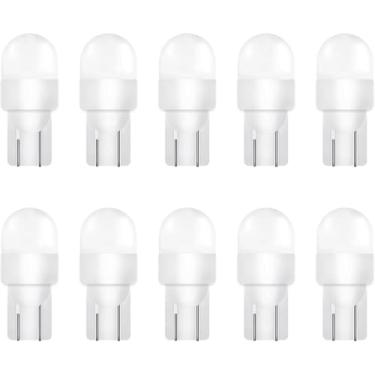 Imagem de HOCOLO 10x T10 158 Lâmpada LED W5W 2825 168 192 194 T10 Lâmpadas de Cunha 12V Branco Frio para Luzes Marcadoras Laterais Cúpula Mapa Porta Cortesia Placa de Licença 0,5W (10x T10 2-SMD)