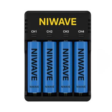 Imagem de Recarregador Niwave 4 Slots Portátil, Potente e Prático para Baterias,