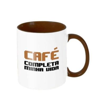 Imagem de Caneca Decorativa Divertida - Café Completa Minha Vida