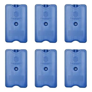 Imagem de 2X Placa Gelo-X Gel Reutilizável Kit Com 6 Unid 17X10X3Cm Ge