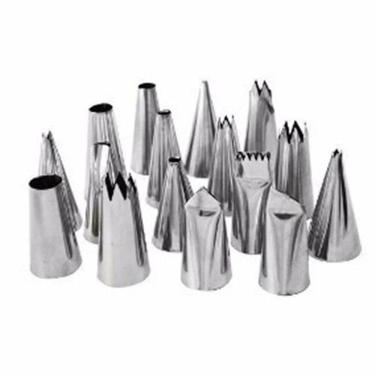 Imagem de Kit Confeiteiro Completo 17 Bicos Saco Silicone Adaptador