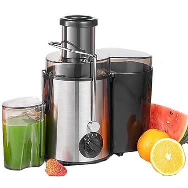 Imagem de Espremedor,12000 Rpm Extrator De AçO InoxidáVel,Frutas E Vegetais Inteiros MáQuina CentríFuga Espremedor-Boca Larga De 75 Mm/Dupla Velocidade/SaíDa Suco 401ml-600ml,FáCeis Limpar,Silver