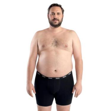 Imagem de Cueca Boxer Cotton Masculina Plus Size Mash, XGG, Preto