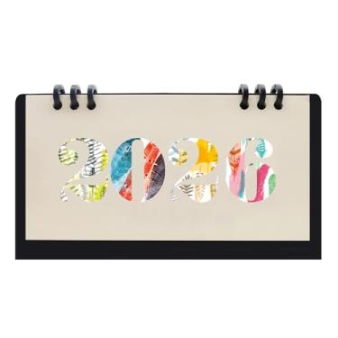 Imagem de Mini calendário de mesa 2026 flip mensal com notas de 17,5 x 9,4 cm - preto (outubro de 2025 a dezembro de 2026)