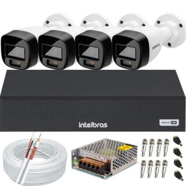 Imagem de Kit 4 Câmeras Intelbras 1120b Full Color Vhd Dvr Mhdx 1104c Colorido 2