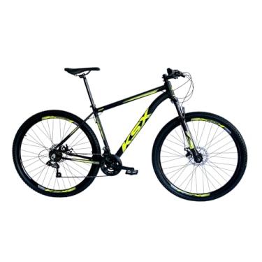 Imagem de Bicicleta Bike Aro 29 MTB Alumínio KSX SD7 21V Câmbios Especiais Cabeamento Interno Unissex (PRETA FOSCA (ADS AMARELO), 15)