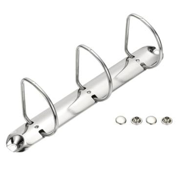 Imagem de PATIKIL A5 Mecanismos de fichário de 3 furos, anel D de 2,5 cm, organizador de fichário de substituição de folhas soltas para organizadores, acessórios de pasta de armazenamento de papel de