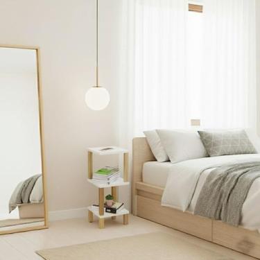 Imagem de Mesa de Cabeceira Montantes 26x26x64 Branca - EVOLUKIT