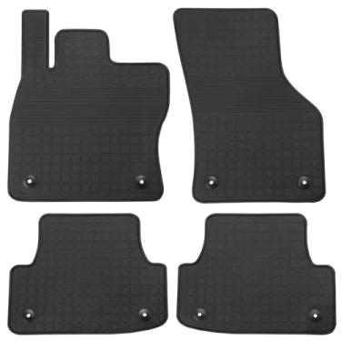 Imagem de SAN AUTO Tapete de borracha para carro personalizado para Audi A3 / S3 2015-2020 / A3 Sportback E-TRON 2016-2019 / RS3 2017-2020 totalmente preto forro de piso automático para todos os climas,