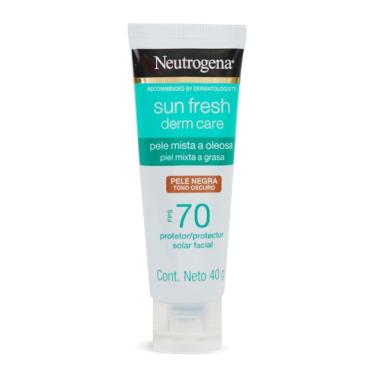 Imagem de Protetor Solar Facial Neutrogena Sun Fresh Derm Care FPS 70 Pele Negra 40g