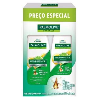 Imagem de Kit Shampoo e Condicionador Palmolive Naturals Detox Energizante com Kera Ceramide Serum 350ml cada