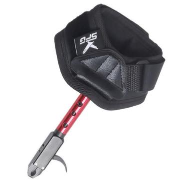 Imagem de Lançamento de arco composto de tiro com gatilho 360° ajustável auxiliares de liberação de pulseira para adultos, crianças, tiro e caça: vermelho-317