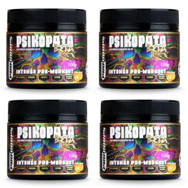 Imagem de Kit 4 Unidades Pré Treino Psikopata Tangerina 100g cada - Pro Corps