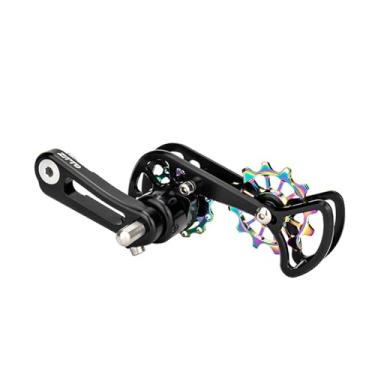 Imagem de UGPLM Tensor de corrente de velocidade única, estabilizador de corrente, peças de bicicleta, reparo, acessórios de substituição para ciclismo, ciclismo ao, Preto Colorido