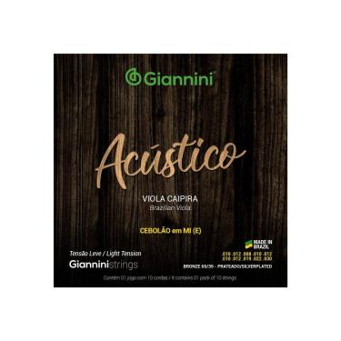 Imagem de Encordoamento Viola Caipira Acústico Cebolão em Mi Giannini