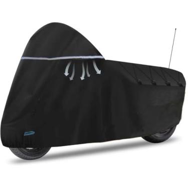 Imagem de RoadPioneer Capa de motocicleta para modelos de turismo Harley Davidson Road King Road Glide Street Glide Electra Glide Low Rider-ST Indoor & Outdoor All Weather Protect from Dust Sunlight Rain.