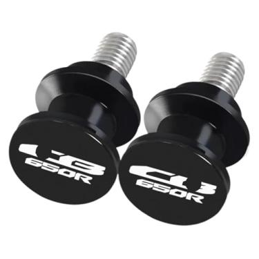 Imagem de BYYINGSUS Compatível com CB650R CB650F CB 650R 650F 8 mm Carretéis de braço oscilante de alumínio CNC para motocicletas acessórios deslizantes Cb650r Cb650f (CB650R Preto)