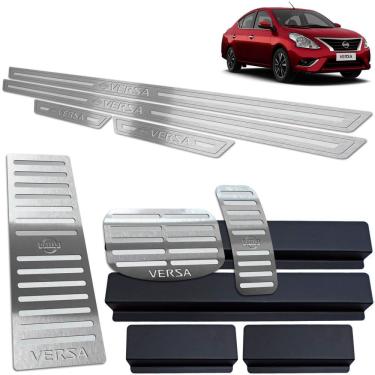 Imagem de Soleira Pedaleira Auto Descanso Versa 2012 A 2014 Prata BR