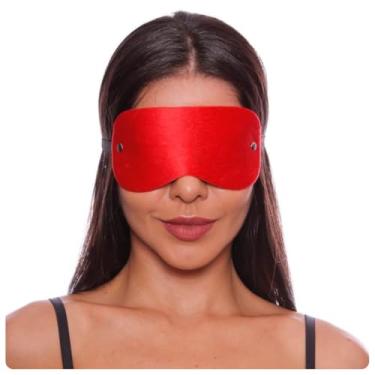 Imagem de Venda Tapa Olhos Pelúcia Venda Fetichista em Pelúcia Confortável e Ajustável DX419 (VERMELHO)