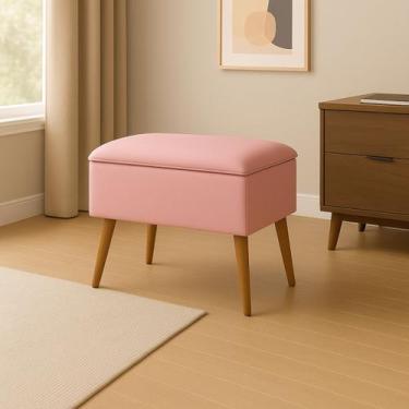 Imagem de Banco Banqueta Para Penteadeira Para Quarto Veludo Pés Palito Estilo R