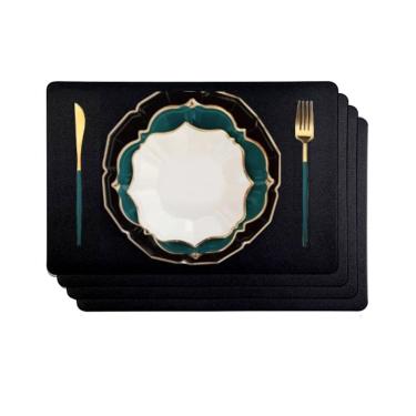 Imagem de Kit 8 Peças Jogo Americano Sousplat Retangular Mesa Posta