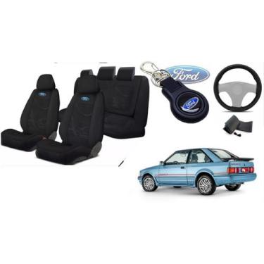 Imagem de 403Kit Exclusivo Escort 83-95:Capas Tecido+Volante+Chaveiro - Aero Pri