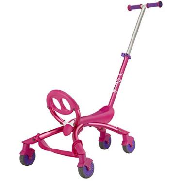 Imagem de YBike Pewi Passeio – Brinquedo para caminhadas em ambientes internos/externos com alça de empurrar – de Baby Walker para crianças de 9 meses a 3 anos de idade – Rosa