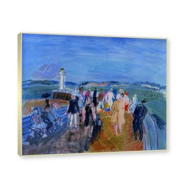 Imagem de Moldura de champanhe. Impressões Raoul Dufy, (A toupeira de Honfleur), pôster de viagem vintage, arte impressionista, imagem de arte de parede em tela para decoração de casa. 40 x 48 cm - 15,7 x 18,9