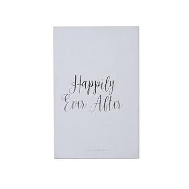Imagem de Haven Home Decor Álbum de mesa de café Linen Happily Ever After para fotos de 180 10 x 15 cm, cinza, 2,7 x 35,5 x 6 m