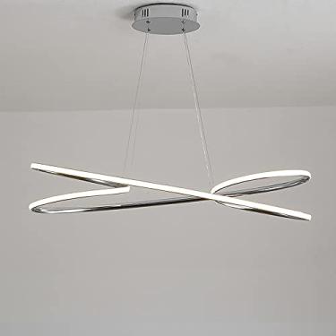 Imagem de Lustre de luz, escurecimento Sala de jantar Lustre Bar Sala de jantar Mesa de jantar Controle remoto Criatividade Revestimento Arte Quarto Luzes pendentes Iluminação Alumínio fundido Sílica