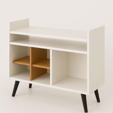 Imagem de Aparador Zeus Branco com Design Atual e Nichos Decorativos