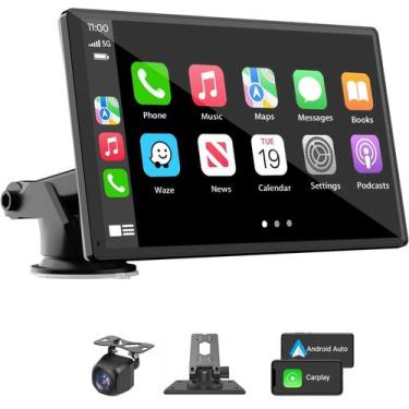Imagem de Estéreo de carro Yongeid 7" HD Touchscreen com CarPlay e Android Auto