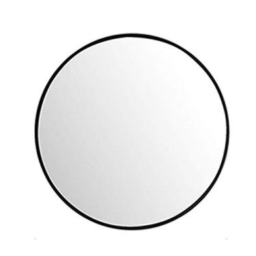 Imagem de Espelho de banheiro montado na parede espelho penteadeira metal redondo cruzeiro parede maquiagem barbear simples grande quarto corredor decorativo nórdico 70 cm