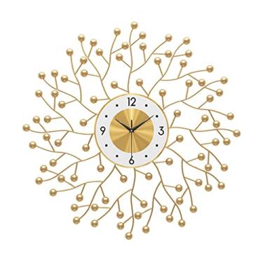 Imagem de Relógio de parede digital máquina design moderno mecanismo mudo relógio de parede de metal criativo (cor: ouro, tamanho: 60 * 60 cm) (ouro 60 * 60 cm)